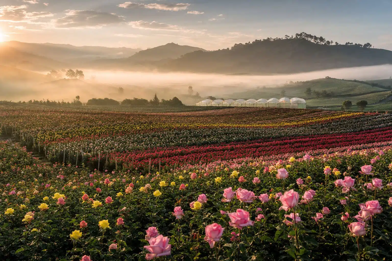 Cultivos de rosas en Colombia segundo exportador mundial de flores